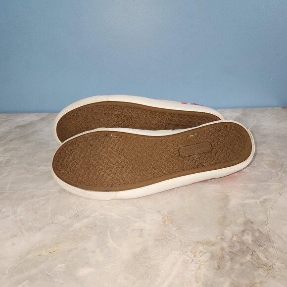 Coach Barrett Poppy Ikat low-top sneakers Sz 7.5 - Picture 6 of 7